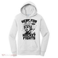 Funny Here For The Hockey Fights Women's Hoodie thumb 0