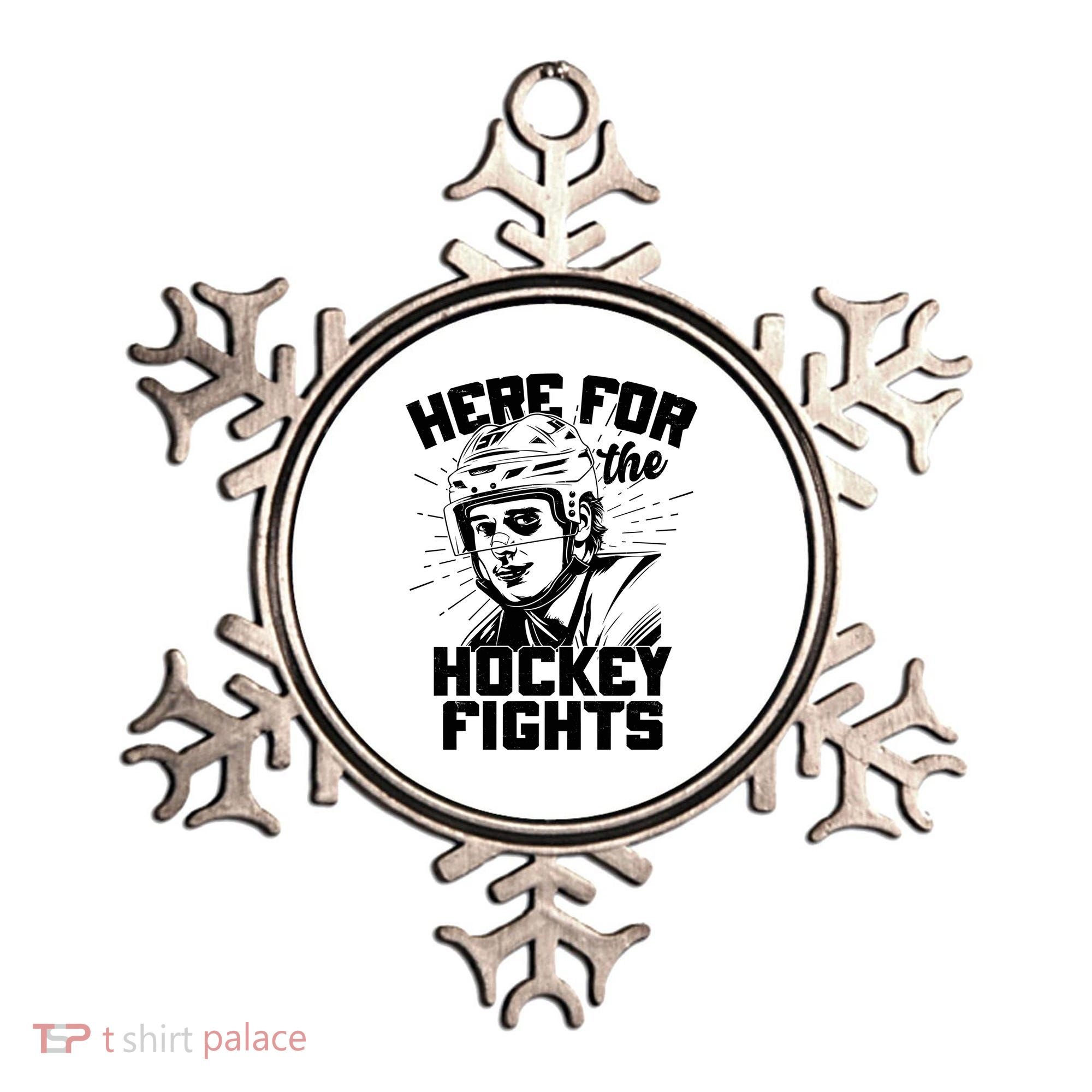 Funny Here For The Hockey Fights Ornament