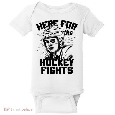 Funny Here For The Hockey Fights Baby Bodysuit