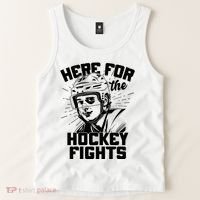 Funny Here For The Hockey Fights Tank Top thumb 2