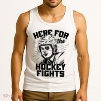 Funny Here For The Hockey Fights Tank Top thumb 3