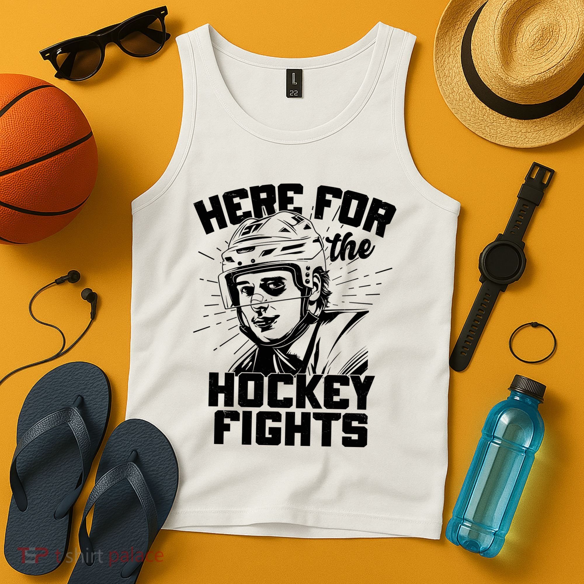 Funny Here For The Hockey Fights Tank Top