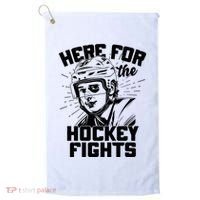 Funny Here For The Hockey Fights Golf Towel thumb 0