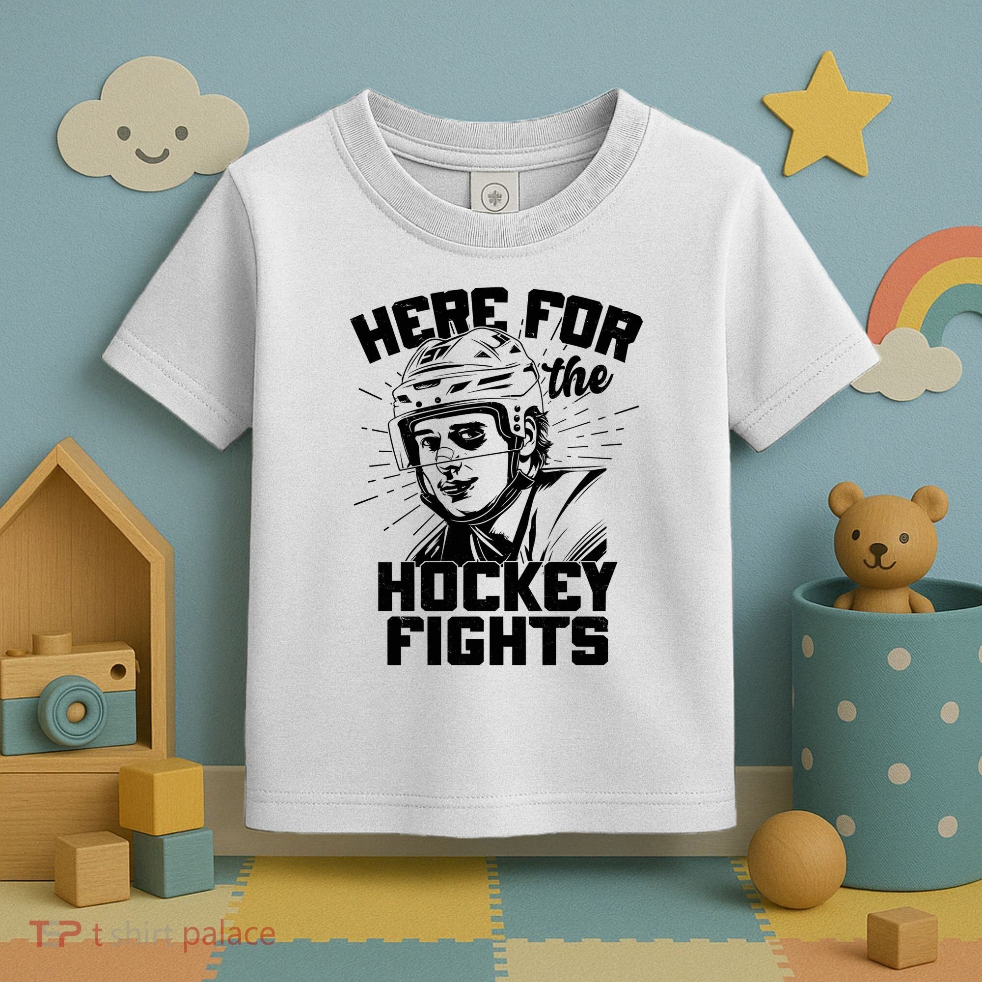 Funny Here For The Hockey Fights Toddler T-Shirt