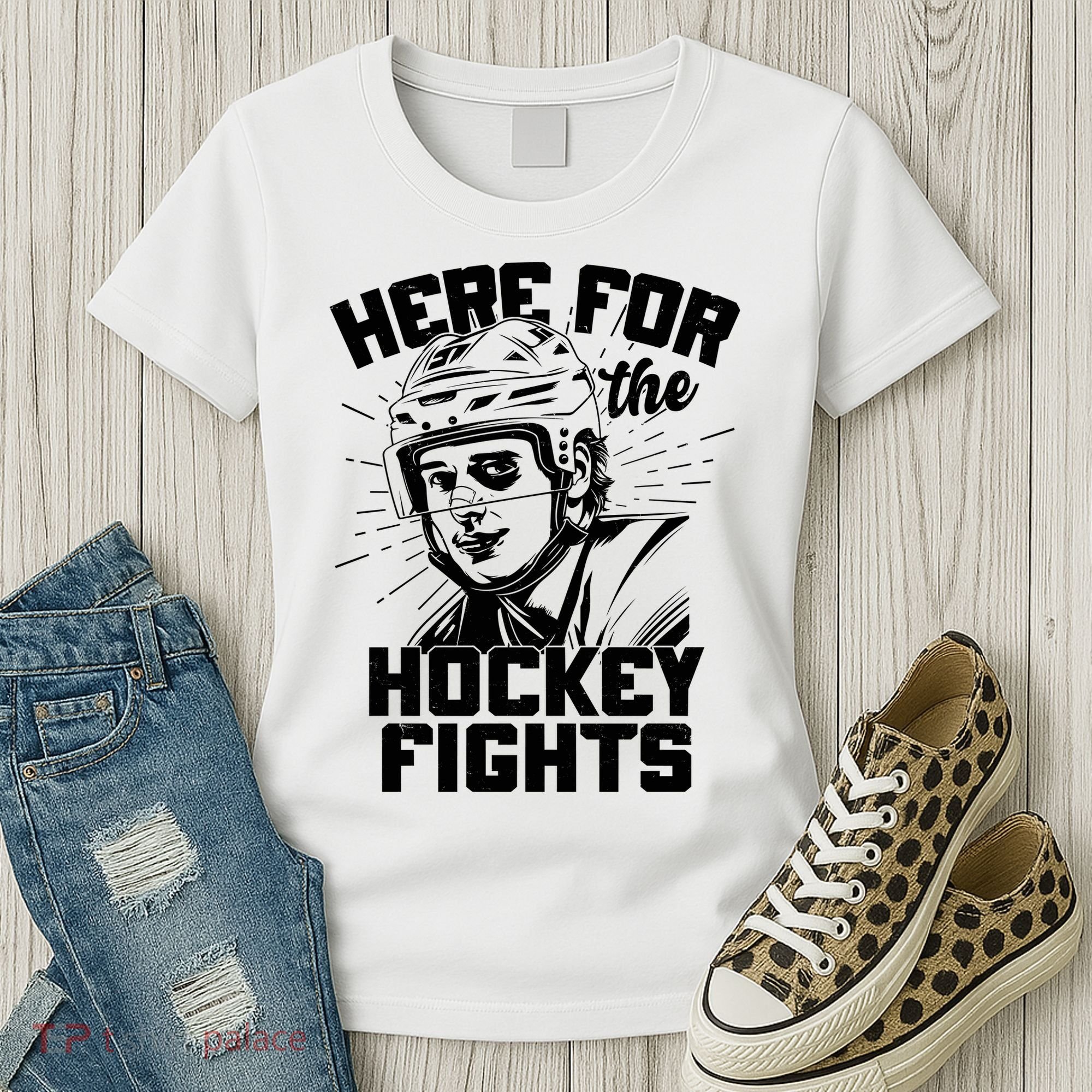 Funny Here For The Hockey Fights Women's T-Shirt