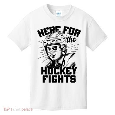 Funny Here For The Hockey Fights Kids T-Shirt