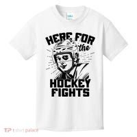 Funny Here For The Hockey Fights Kids T-Shirt thumb 0
