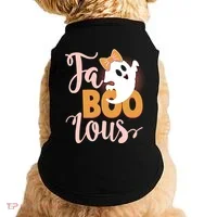 Funny Halloween Fa Boo Lous Ghost Doggie Tank thumb 0