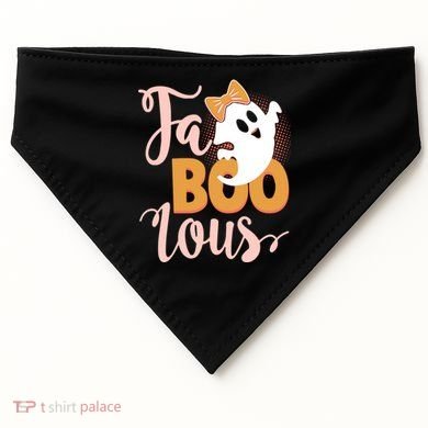 Funny Halloween Fa Boo Lous Ghost USA-Made Doggie Bandana