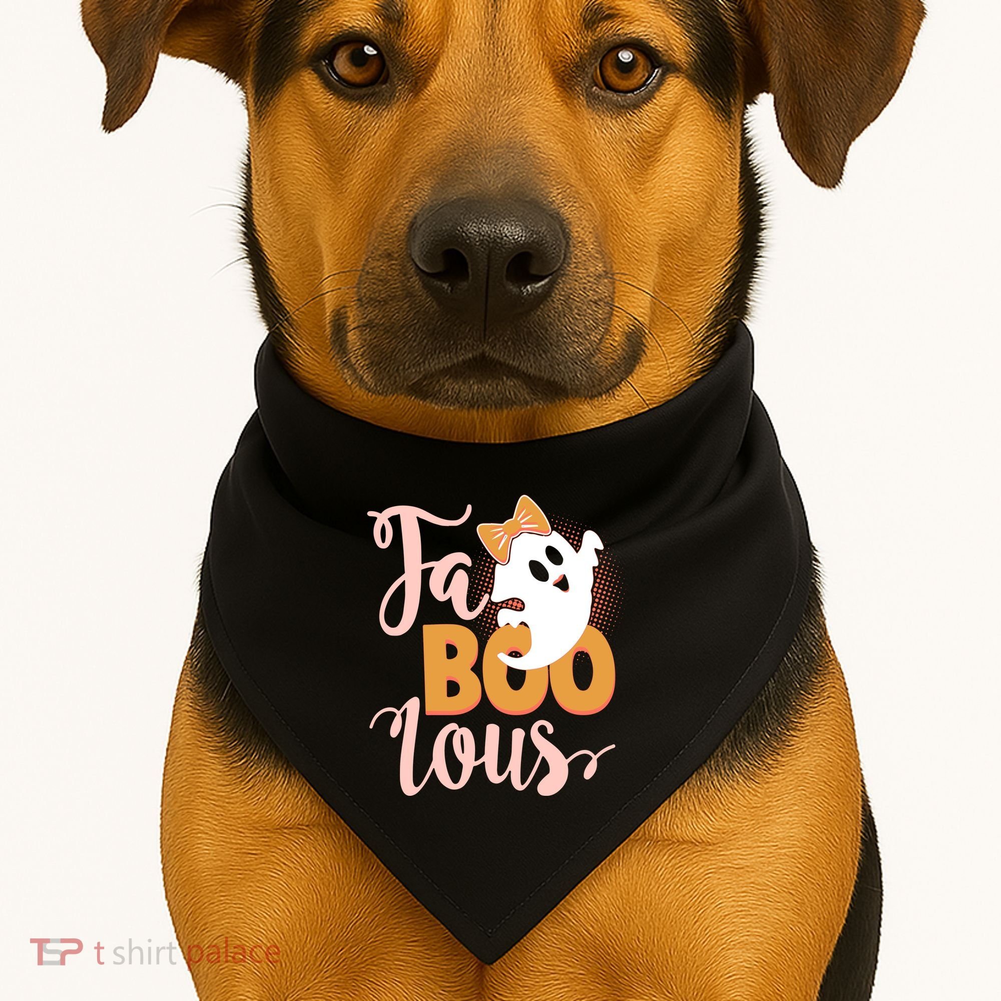 Funny Halloween Fa Boo Lous Ghost USA-Made Doggie Bandana