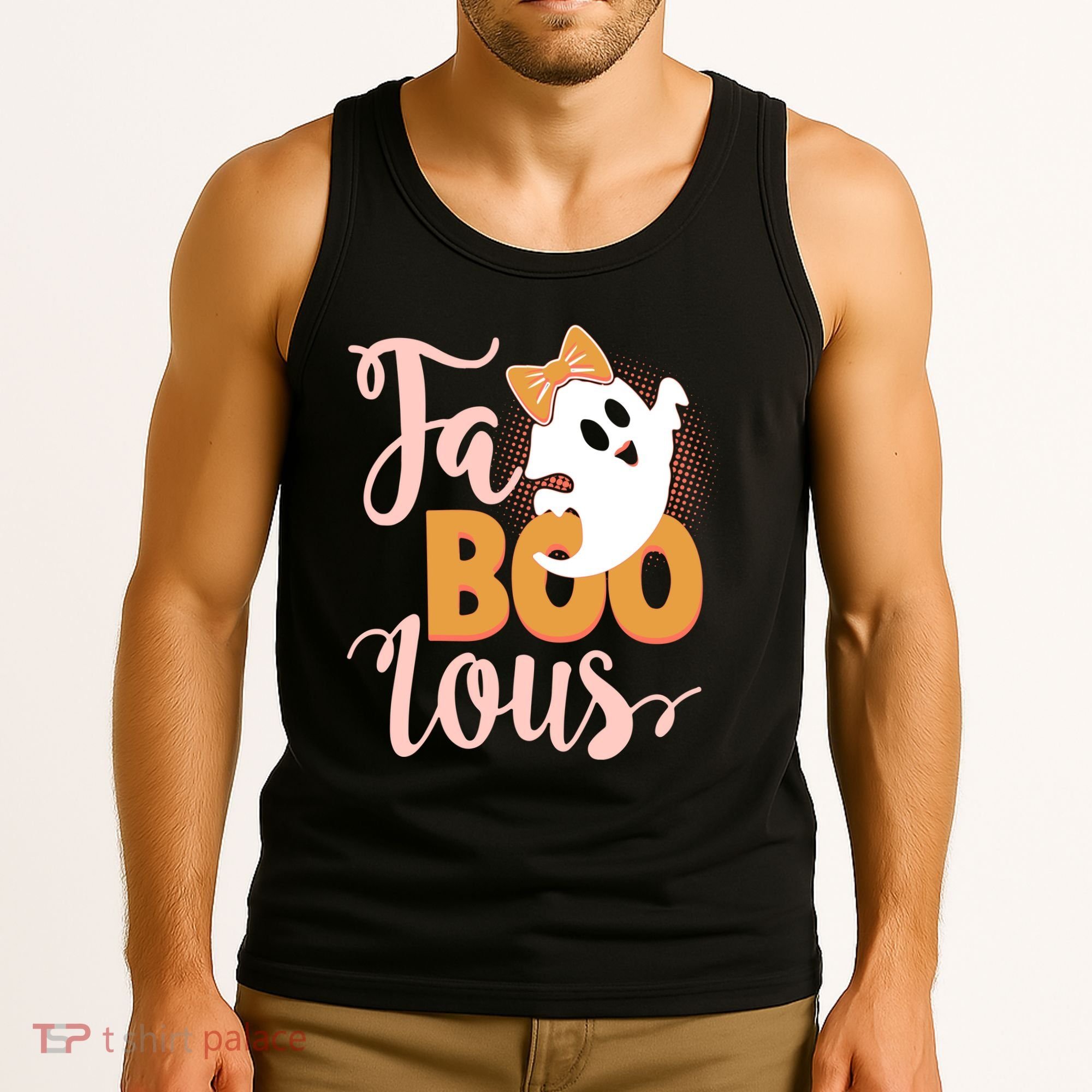 Funny Halloween Fa Boo Lous Ghost Tank Top