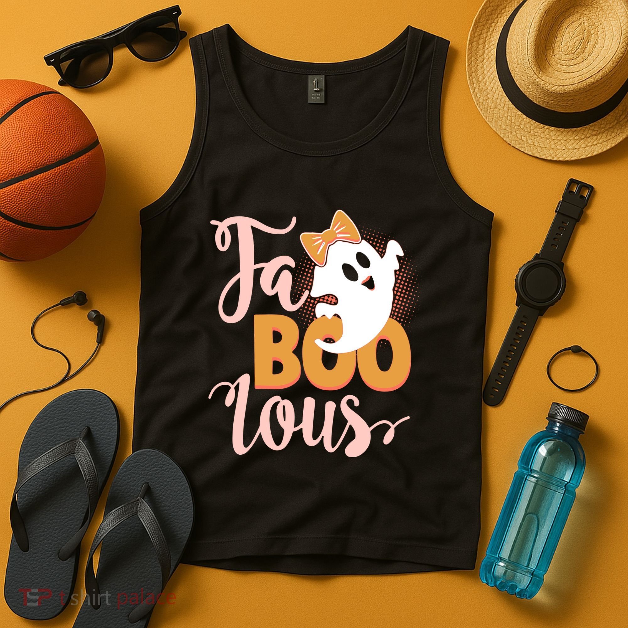 Funny Halloween Fa Boo Lous Ghost Tank Top