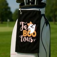 Funny Halloween Fa Boo Lous Ghost Golf Towel thumb 2