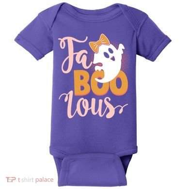 Funny Halloween Fa Boo Lous Ghost Baby Bodysuit