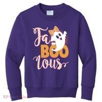 Funny Halloween Fa Boo Lous Ghost Kids Sweatshirt thumb 0