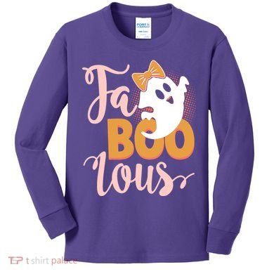 Funny Halloween Fa Boo Lous Ghost Kids Long Sleeve Shirt
