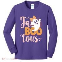 Funny Halloween Fa Boo Lous Ghost Kids Long Sleeve Shirt thumb 0