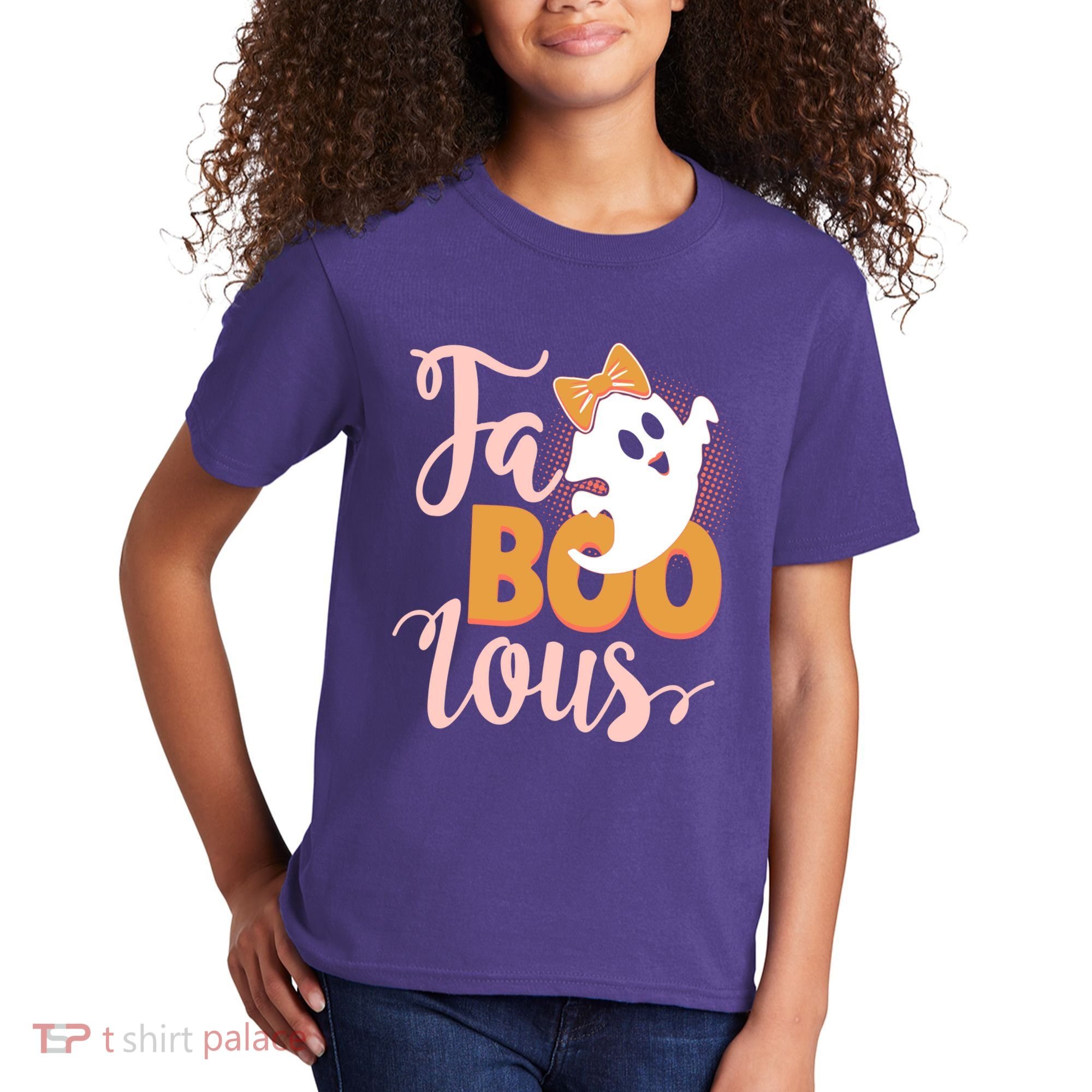 Funny Halloween Fa Boo Lous Ghost Kids T-Shirt