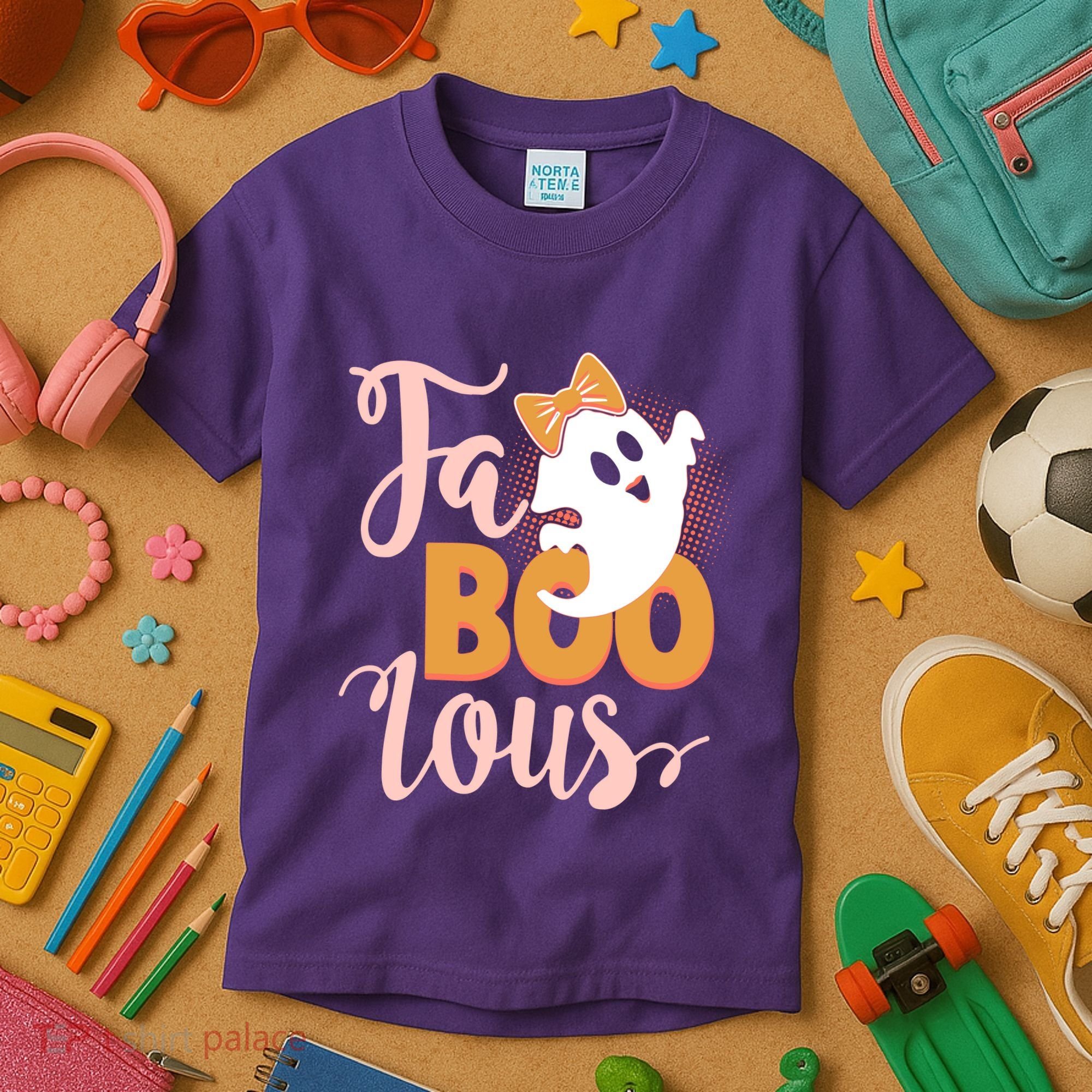 Funny Halloween Fa Boo Lous Ghost Kids T-Shirt
