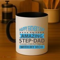 Funny Happy Father's Day To My Amazing StepDad Coffee Mug thumb 4