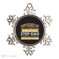 Funny Happy Father's Day To My Amazing StepDad Ornament thumb 0
