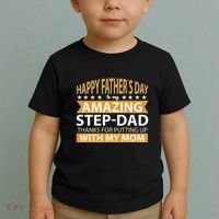 Funny Happy Father's Day To My Amazing StepDad Toddler T-Shirt thumb 2