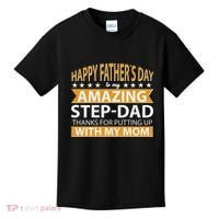 Funny Happy Father's Day To My Amazing StepDad Kids T-Shirt thumb 0
