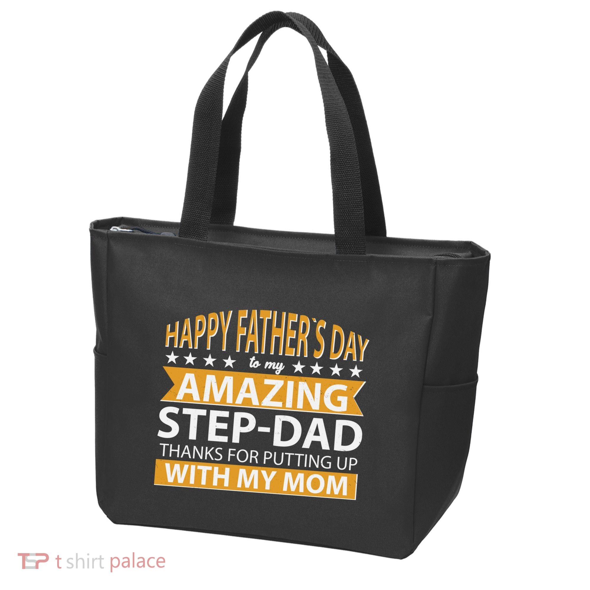 Funny Happy Father's Day To My Amazing StepDad Tote Bag