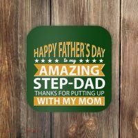 Funny Happy Father's Day To My Amazing StepDad Coaster thumb 0