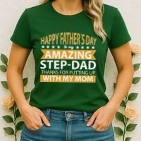 Funny Happy Father's Day To My Amazing StepDad Women's T-Shirt thumb 2
