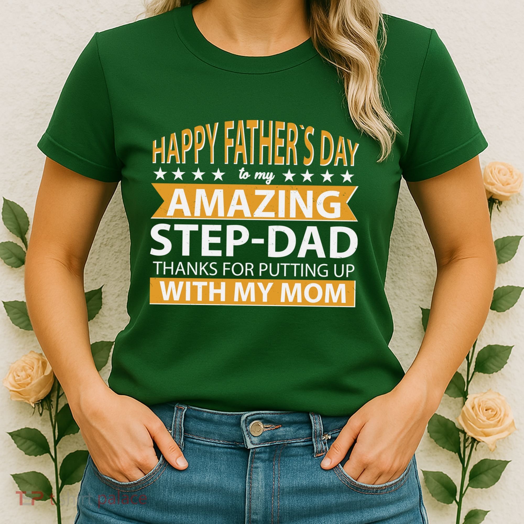 Funny Happy Father's Day To My Amazing StepDad Women's T-Shirt