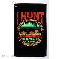Funny Hunting Fanatic Golf Towel thumb 0