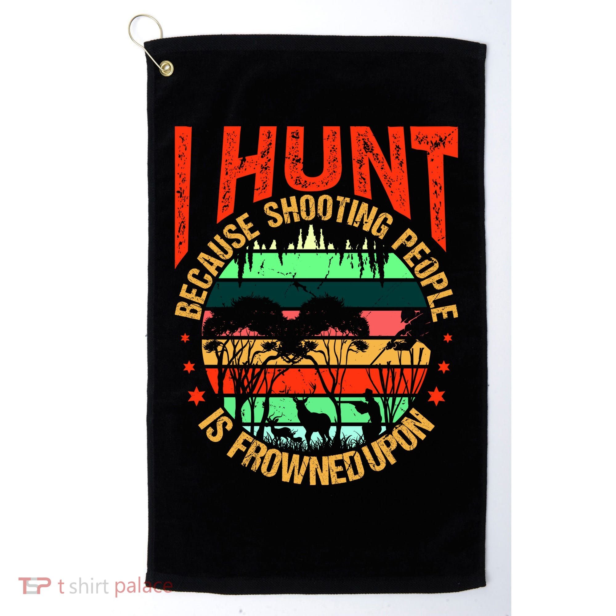 Funny Hunting Fanatic Golf Towel