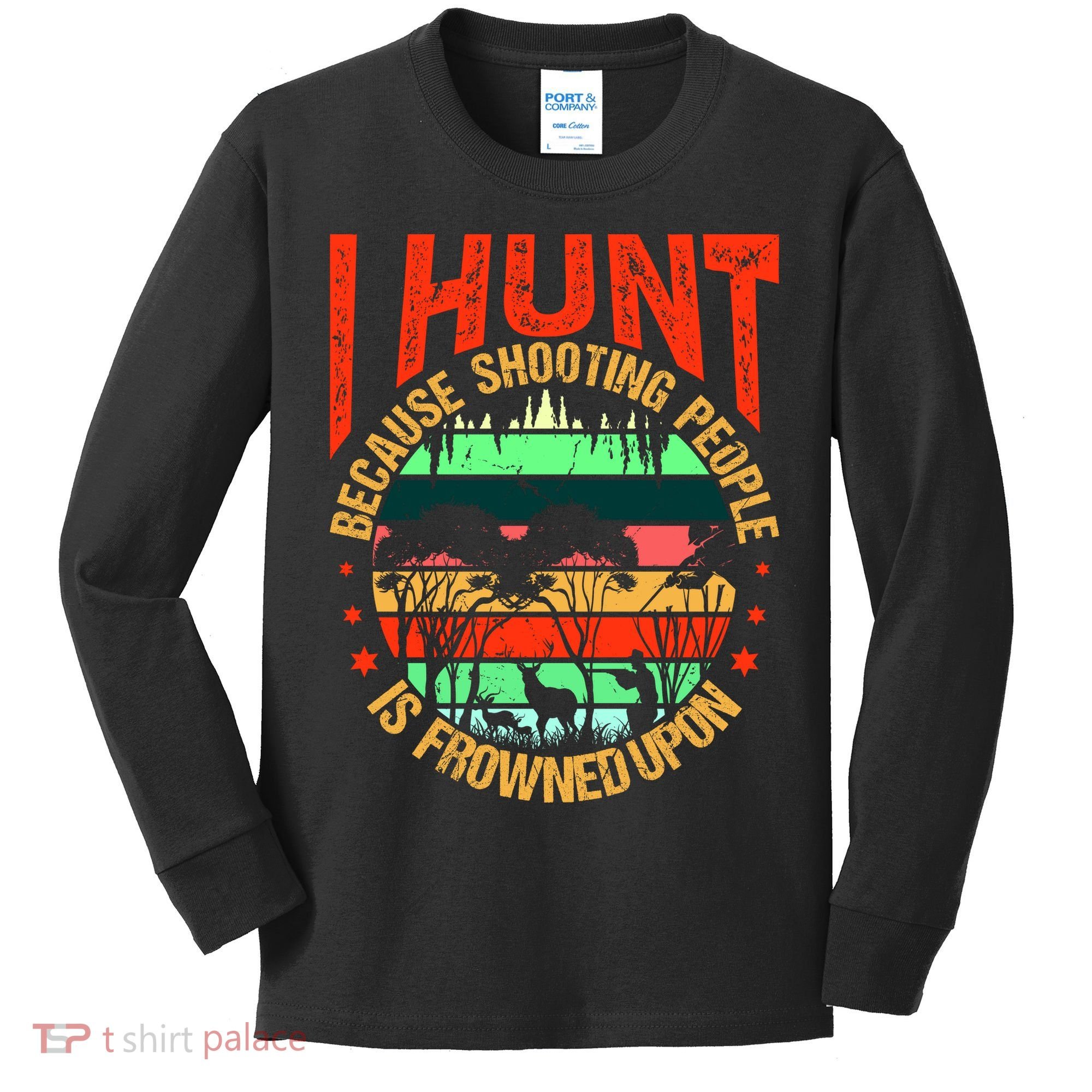 Funny Hunting Fanatic Kids Long Sleeve Shirt
