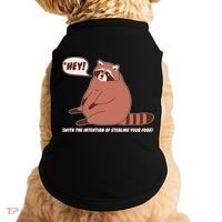 Funny Hey Fat Raccoon Stealing Your Food Doggie Tank thumb 0