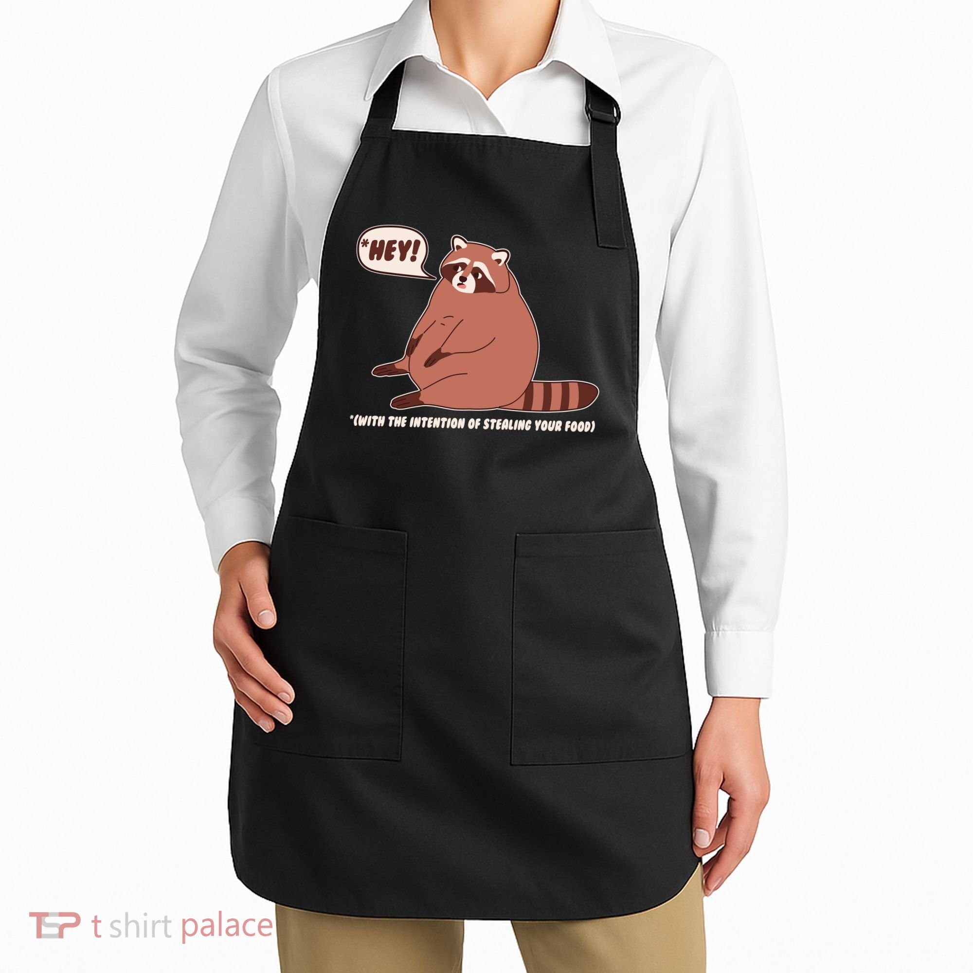 Funny Hey Fat Raccoon Stealing Your Food Apron