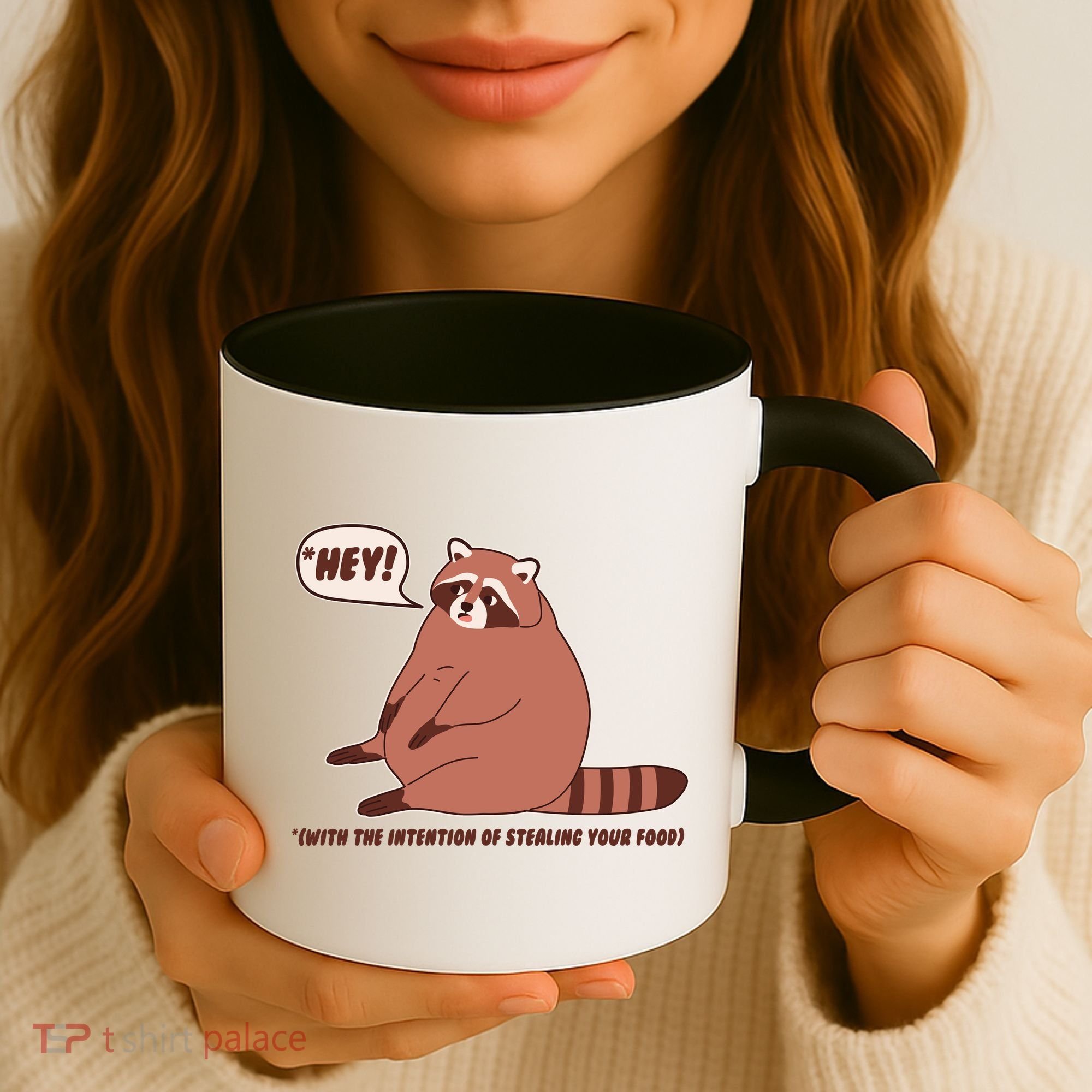 Funny Hey Fat Raccoon Stealing Your Food Coffee Mug