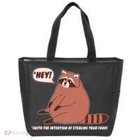 Funny Hey Fat Raccoon Stealing Your Food Tote Bag thumb 0