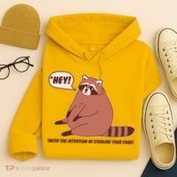 Funny Hey Fat Raccoon Stealing Your Food Hoodie thumb 4