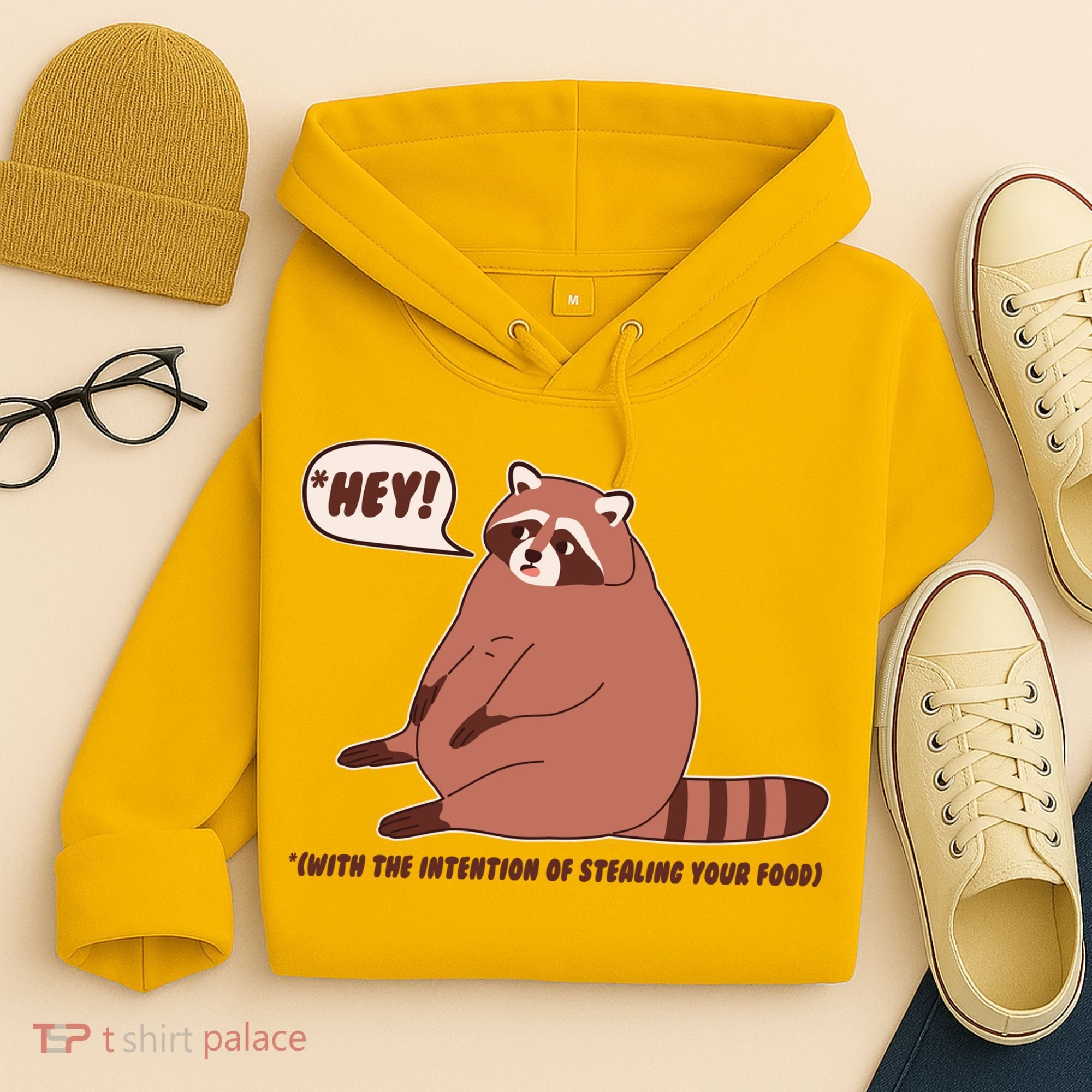 Funny Hey Fat Raccoon Stealing Your Food Hoodie