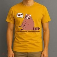 Funny Hey Fat Raccoon Stealing Your Food T-Shirt thumb 3