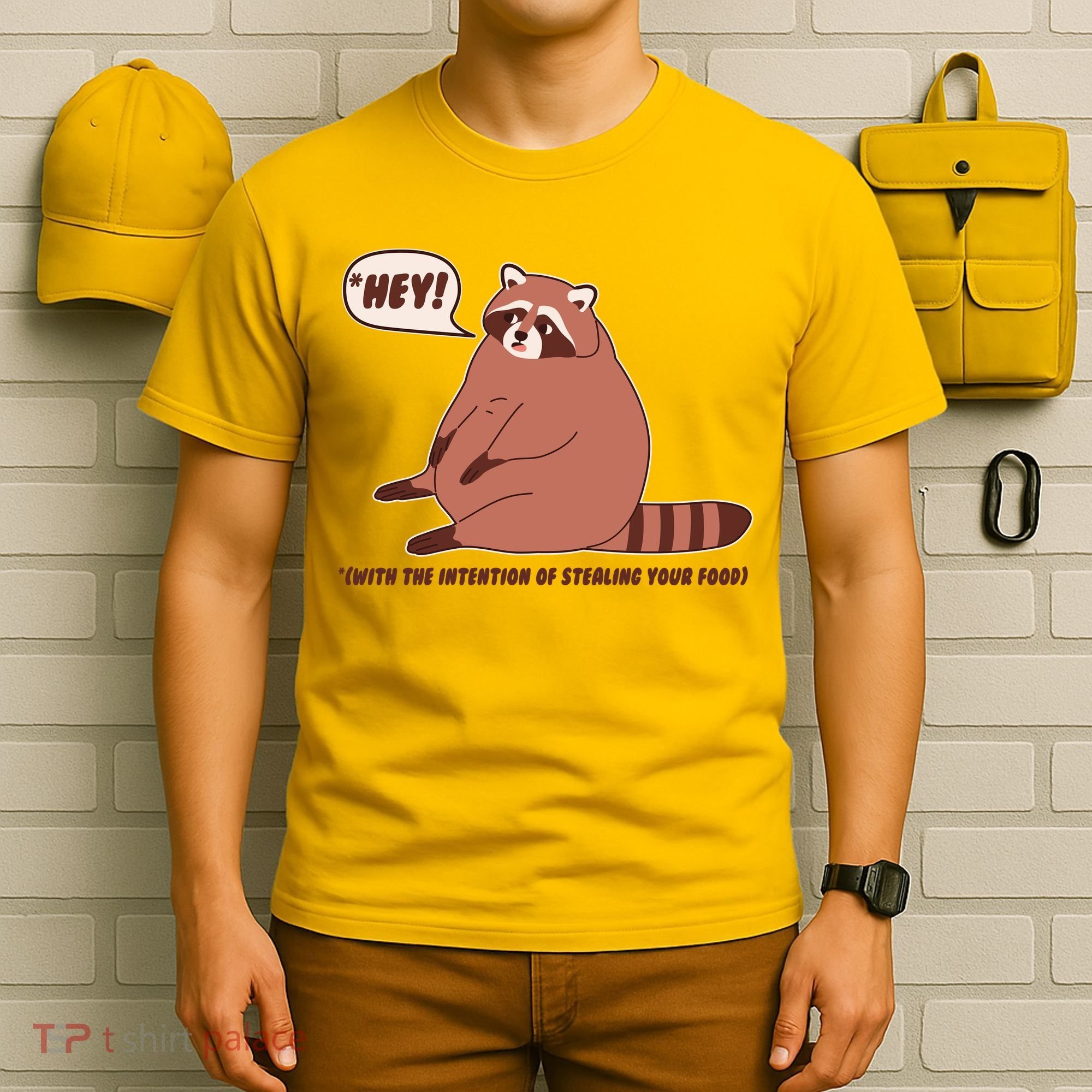 Funny Hey Fat Raccoon Stealing Your Food T-Shirt