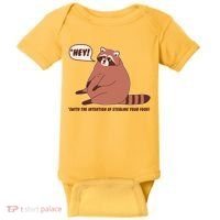 Funny Hey Fat Raccoon Stealing Your Food Baby Bodysuit thumb 0