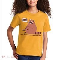 Funny Hey Fat Raccoon Stealing Your Food Kids T-Shirt thumb 2