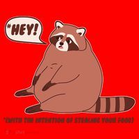 Funny Hey Fat Raccoon Stealing Your Food Santa Hat thumb 1