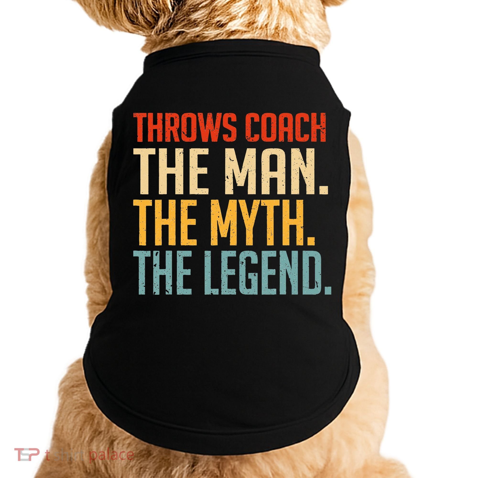 Fun Hilarious Funny Track & Field Throwing Throws Coach Doggie Tank