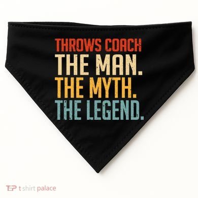 Fun Hilarious Funny Track & Field Throwing Throws Coach USA-Made Doggie Bandana