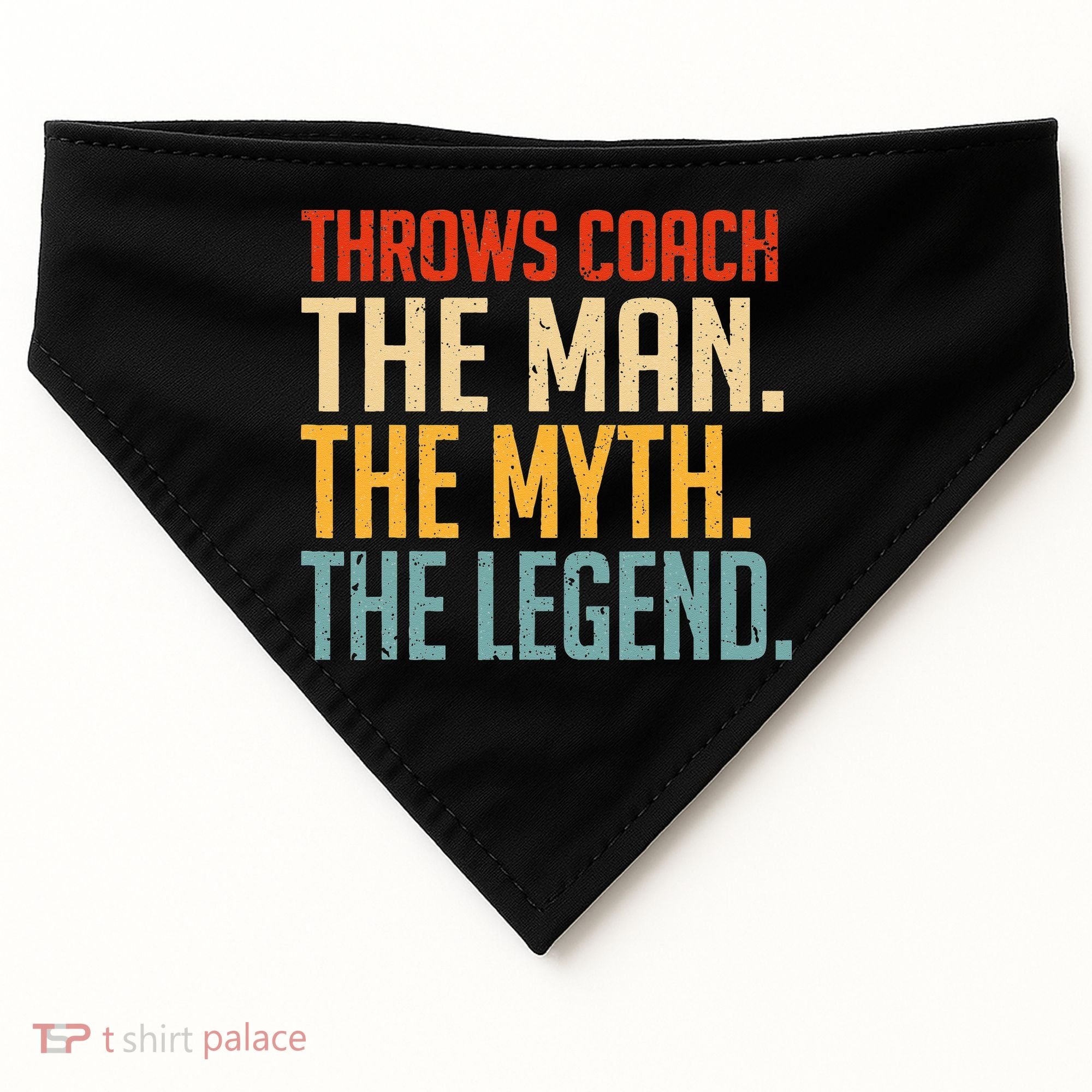 Fun Hilarious Funny Track & Field Throwing Throws Coach USA-Made Doggie Bandana