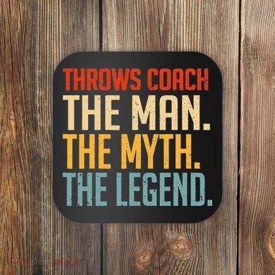 Fun Hilarious Funny Track & Field Throwing Throws Coach Coaster