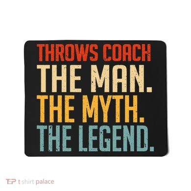Fun Hilarious Funny Track & Field Throwing Throws Coach Mousepad